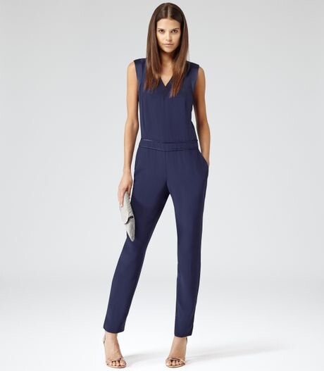 reiss blue jumpsuit
